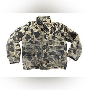 Vintage Columbia Jacket Men Large EPTFE Bird Duck Hunting Camo Parka Made in USA